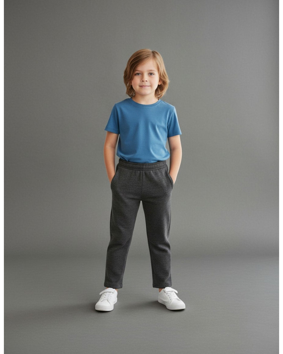 Charcoal Terry Trouser for Boys